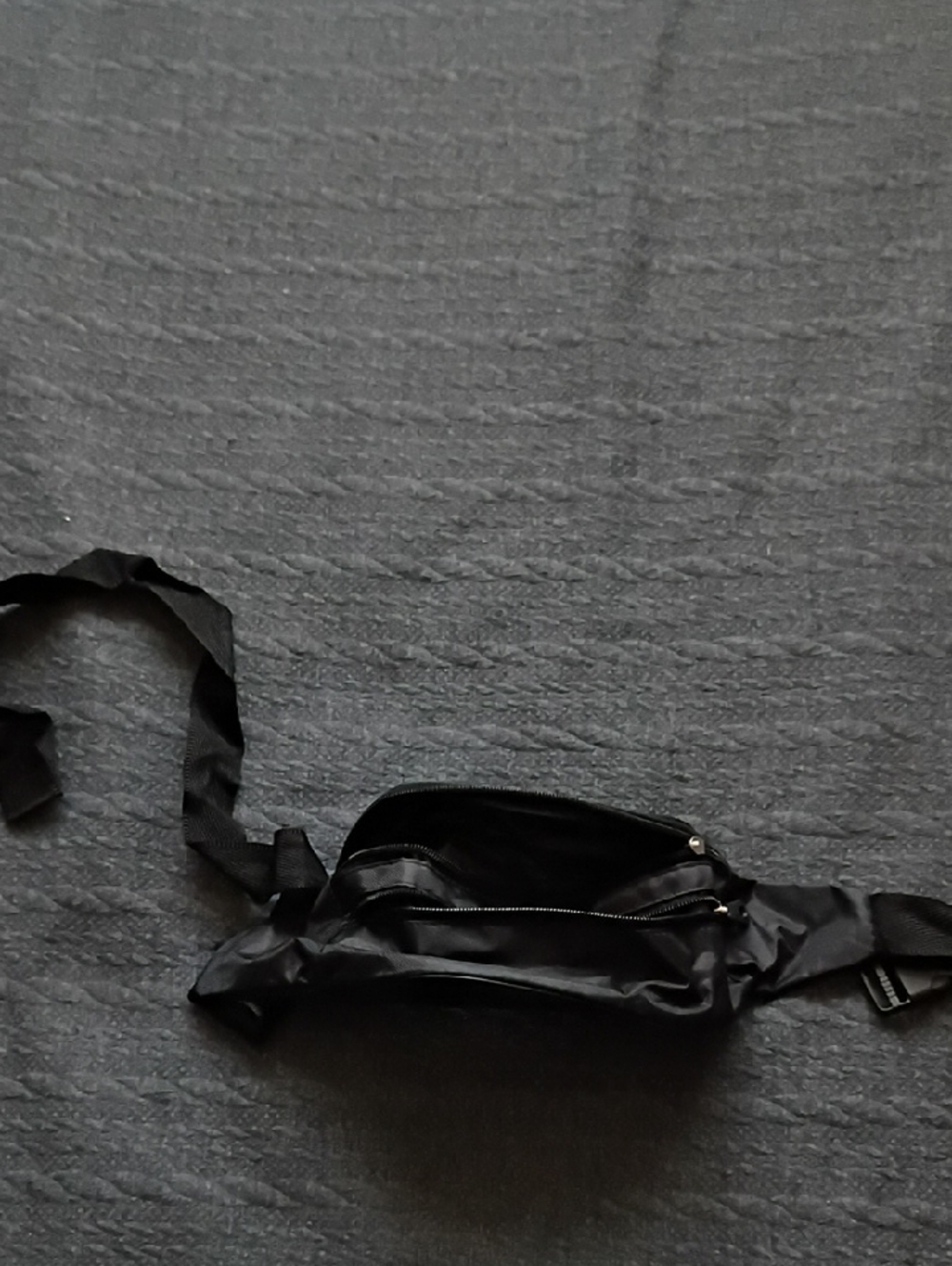 Black Nylon Waist Bag / Fanny Pack